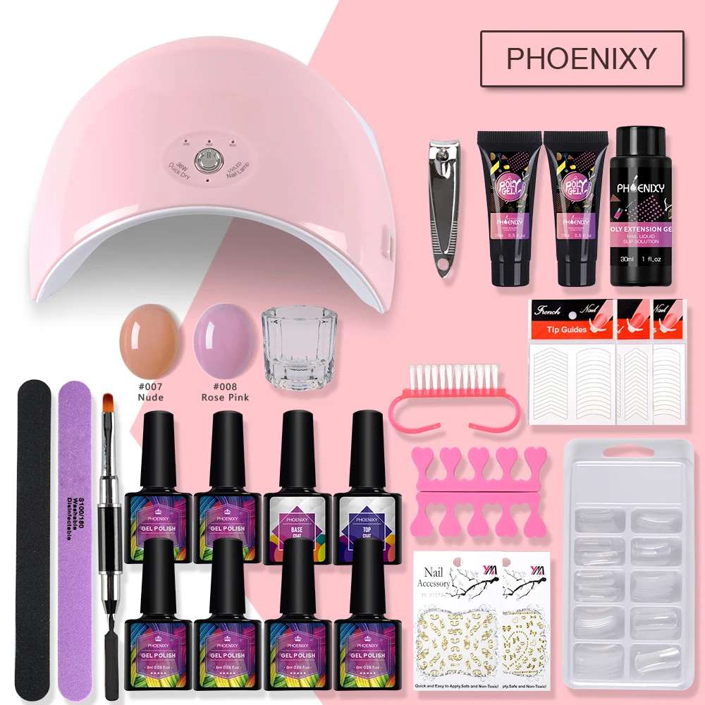 Полный маникюрный набор гелевая лампа для ногтей Набор для ногтей 36 Вт маникюрная лампа Гель-лак набор Гель-лак для ногтей Полупостоянный все маникюрные инструменты набор