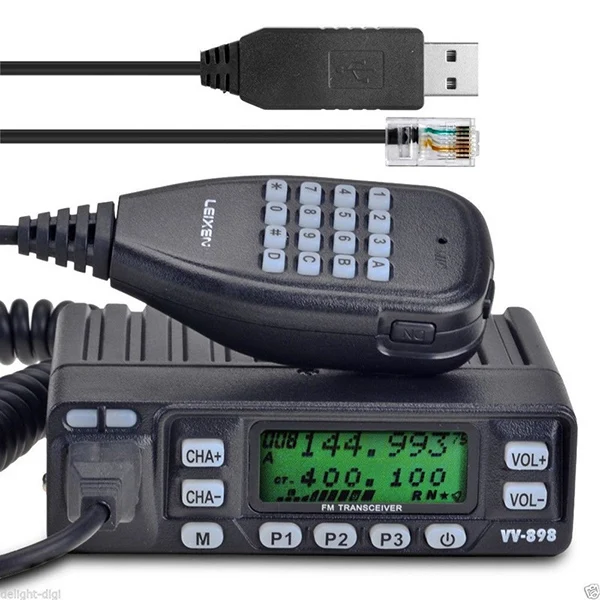 

25W Ham Radio HF Transceiver VHF UHF Automotive Radio Original VV-898 LEIXEN For Car Radio Dual Band Mobile Car Two Way Radios