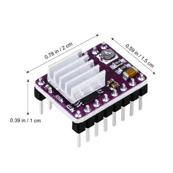 

5 Pcs DRV8825 Stepper Motor Driver Module 4-Layer with Mini Heat Sink for 3D Printer