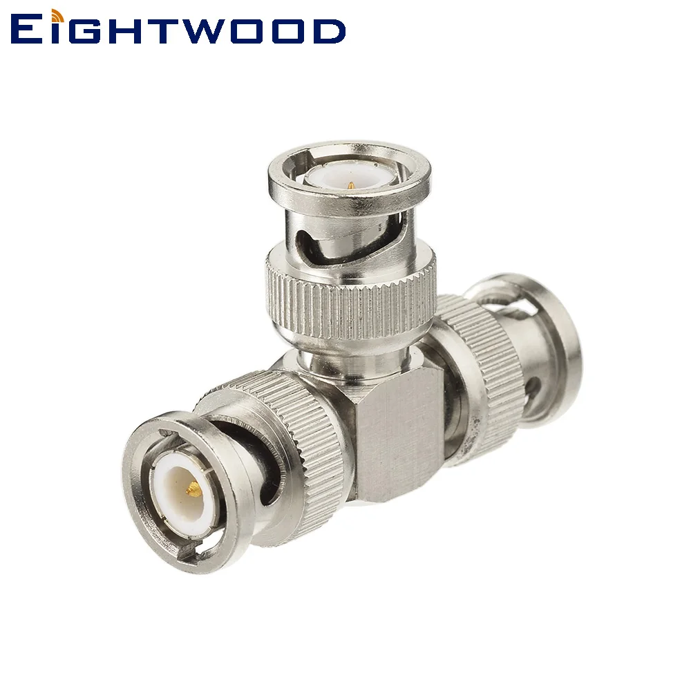Eightwod 3 Way BNC штекер T-shape RF коаксиальный переходник разъем для монитора CCTV камеры