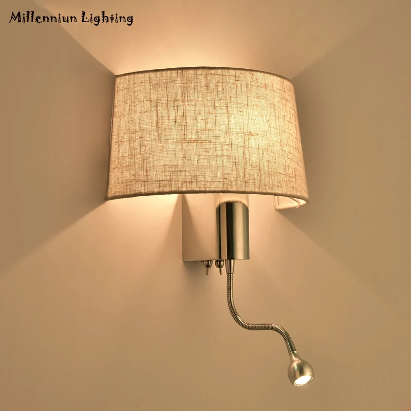 LED Wall Lamps Bedroom Bedside Lighting AC 110 220V 360 Degree