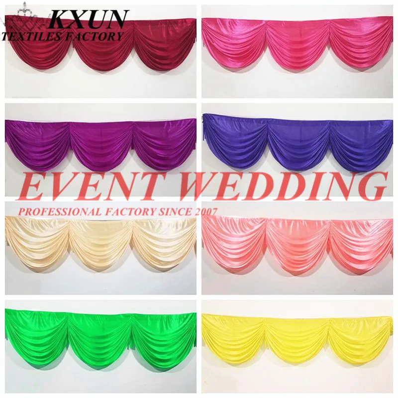 

Top Sale Ice Silk Swag Drape Curtain For Wedding Backdrop Stage Background Event Party Decoration