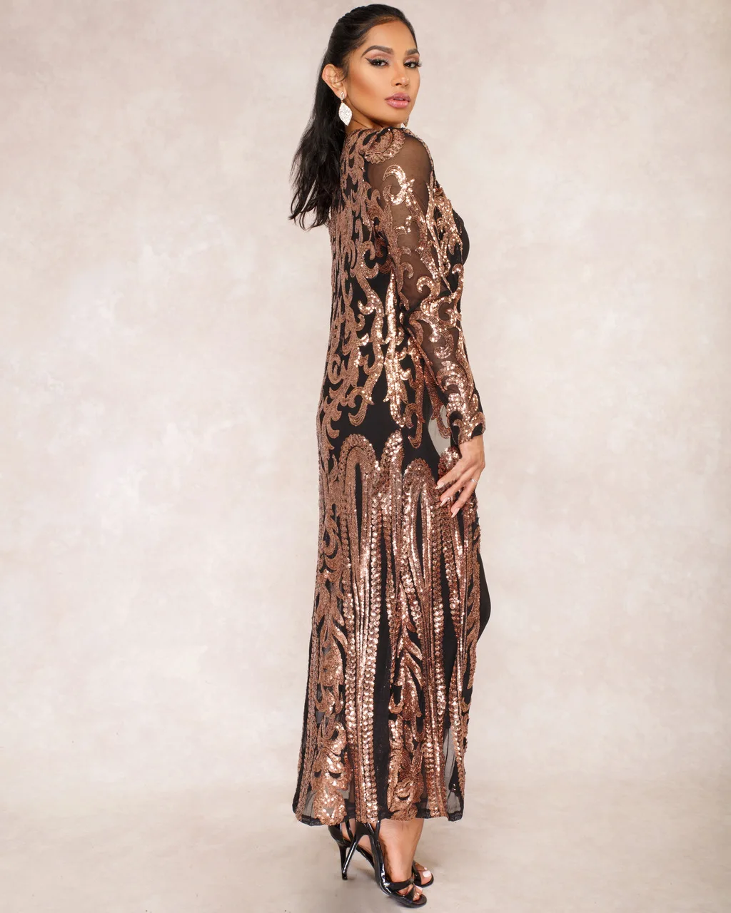 Кимоно с длинным рукавом и вышивкой из блесток, Женские топы и блузки, новинка, официальное пальто, Длинная женская блузка DW194
