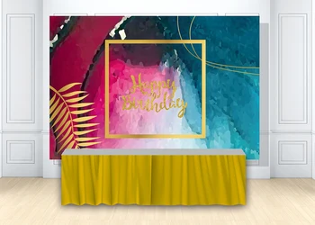 

HUAYI red green marble gold frame Customized Backdrop for Baby shower Bridal Shower Wedding birthday photocall background W-1623