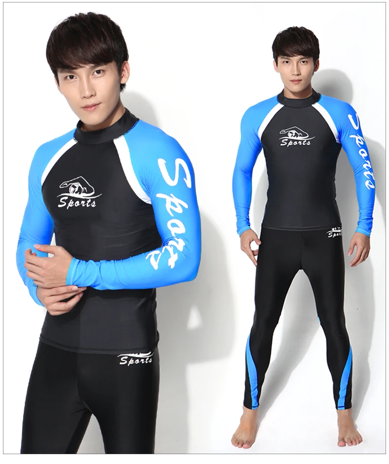 

Thenice Split Snorkeling Scuba diving skin suits suntan proof UV-protection anti-UV wear Surfing Cycling Sports Swimming Clothes