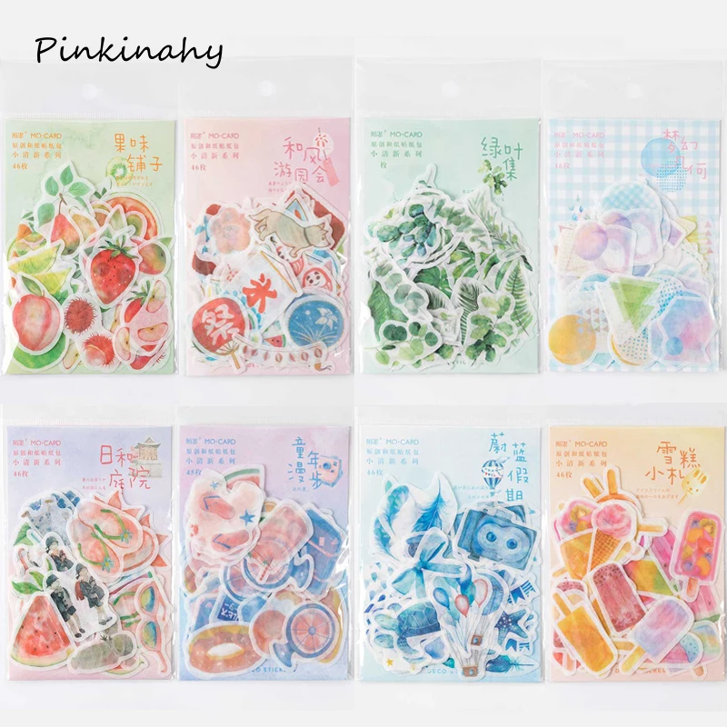 

46 Pcs/pack Creative Daily Life Fruits Plants Food memo pad planner sticky note paper sticker kawaii stationery pepalaria office