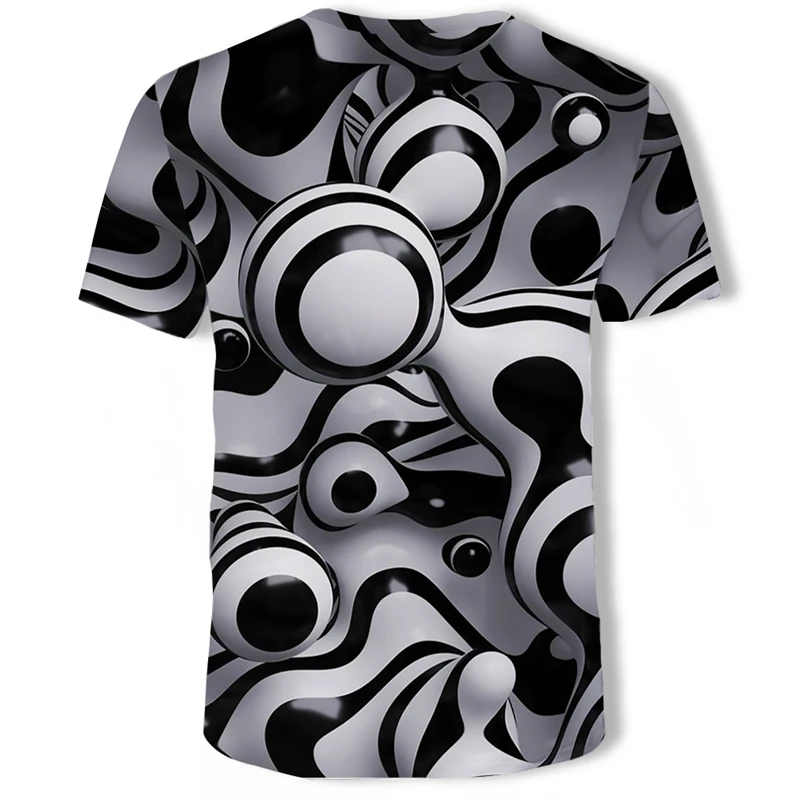 LOSKY Для мужчин модные с цифровым 3d-рисунком футболка Повседневное с О-образным вырезом, короткий рукав Топ Футболка большого размера S-5XL Для мужчин s брендовые рубашки Костюмы