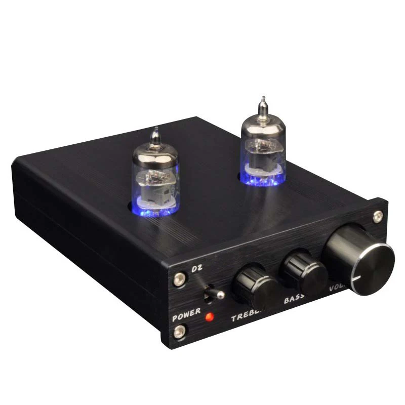 D2 HiFi ламповый предусилитель 6J1 Клапан аудио двойной канала ВЧ бас с Адаптеры