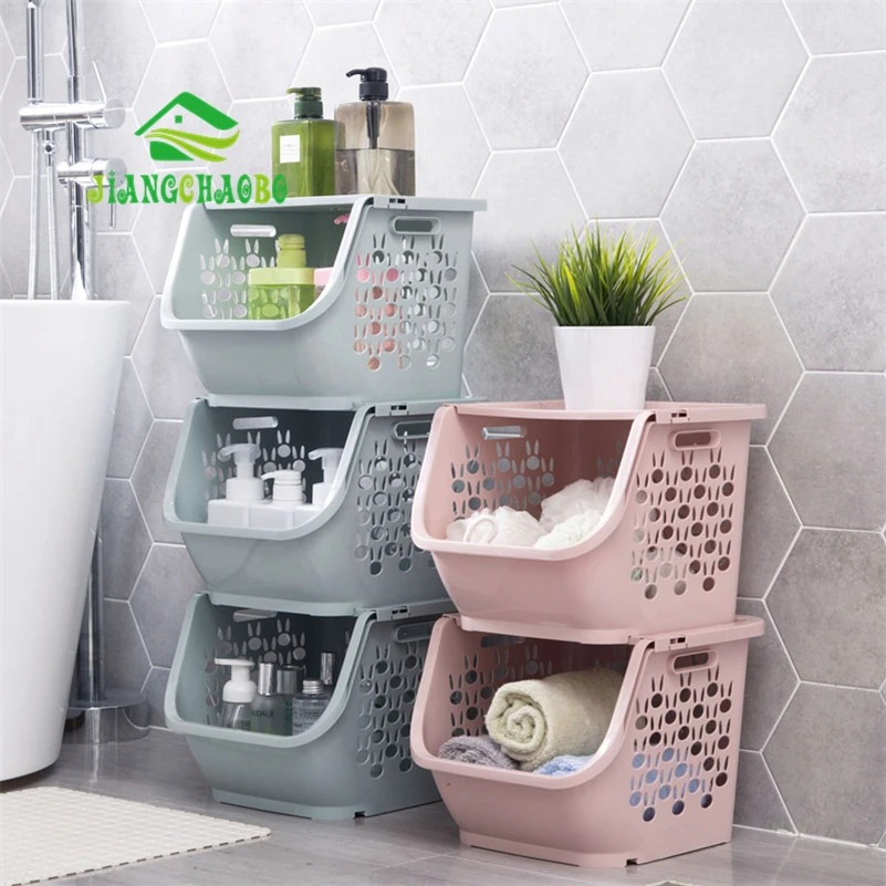 Us 10 49 35 Off Jiangchaobo 1 Piece Stackable Storage Basket Plastic Toy Baskets Kitchen Snacks Vegetable Bathroom Shelves In Us 10 49 35 Off Jiangchaobo 1 Piece Stackable Storage Basket Plastic Toy Baskets Kitchen Snacks Vegetable Bathroom Shelves In