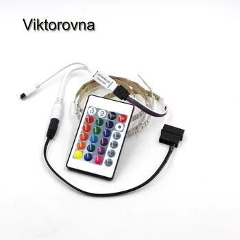 

RGB LED Strip Light Full Kit for PC Computer Case 1m 2m Background Tape Light 5050 SMD Waterproof lamp +24key remote controller