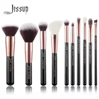 Jessup borstels Zwart/Rose Gold Professionele Make-Up Kwasten Set Make up Borstel Gereedschap kit Foundation Poeder Buffer Wang Shader