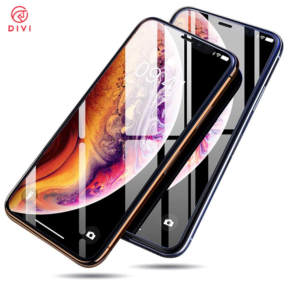 DIVI 2pcs Tempered Glass For iPhone XS MAX Screen
