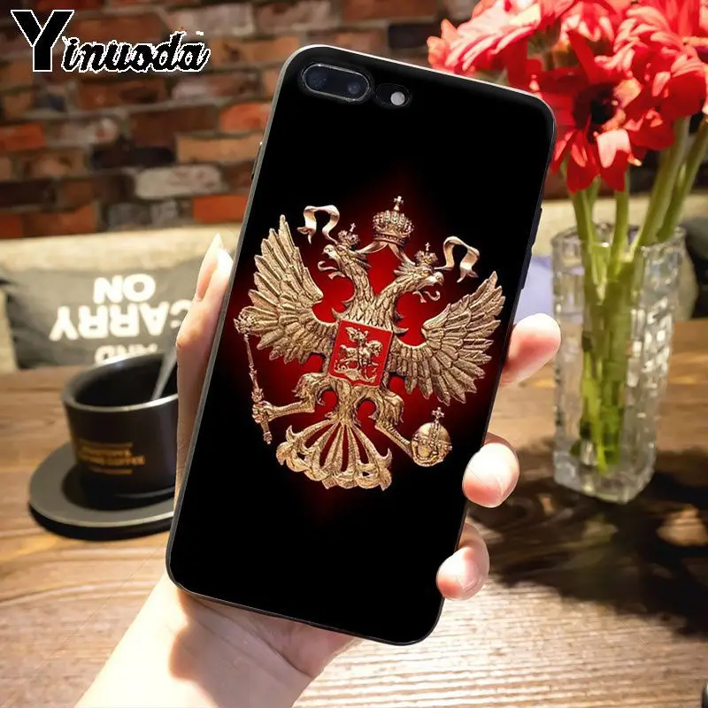 Yinuoda российский флаг герб Топ детальный чехол для телефона чехол для iPhone 7plus X 6 6S 7 8 8Plus 5S 11pro xs чехол для MAX XR - Цвет: 1