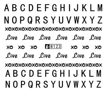 

Nail Art Sticker Water Decals Love 26 English Letter DIY Design Decoration Manicure Nails Slider Stickers Foil Wraps Pegatinas