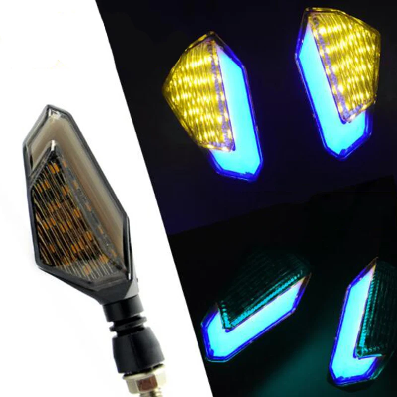 

1pcs Motorcycle Turn Signal Light Daytime LED Moto Signals Light Indicators Universal Warning Blinker Amber Flashers