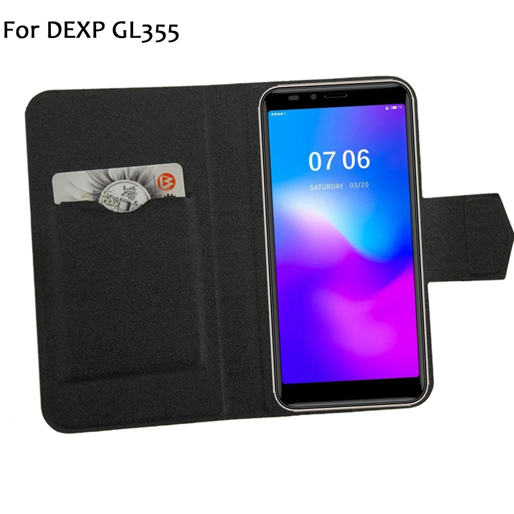

5 Colors Hot! DEXP GL355 Case Phone Leather Cover,Factory Price Protective Full Flip Stand Leather Phone Shell Cases