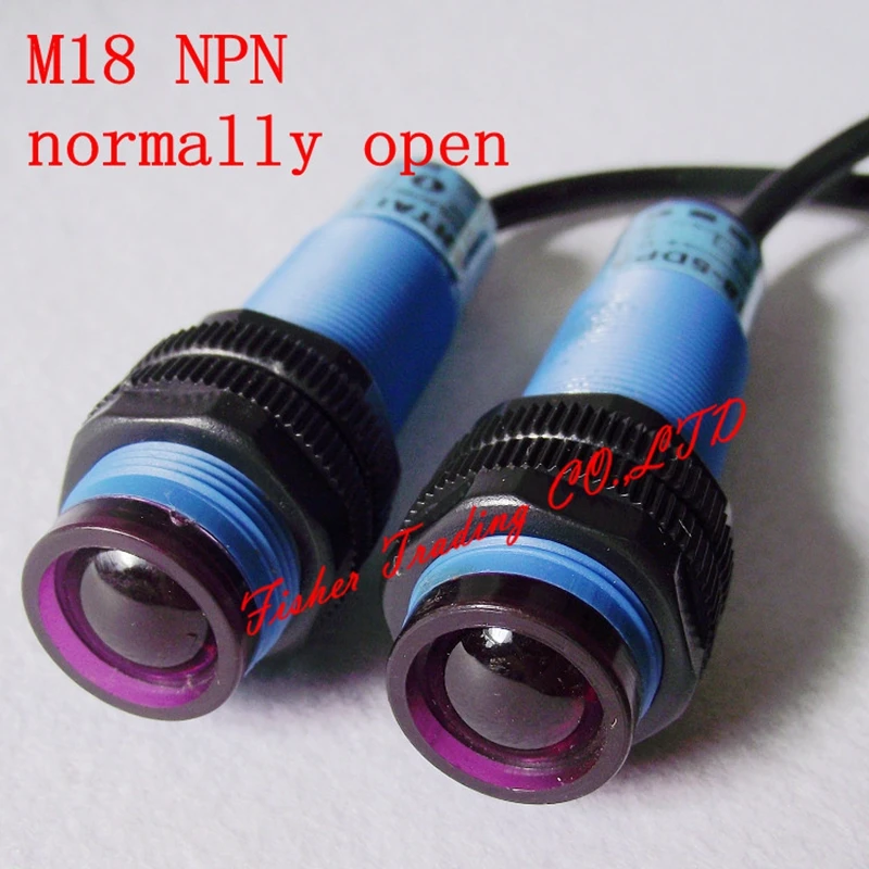 

M18 infrared ray photoelectric switch for maze, game of room escape,5M detection sensor, through-beam NPN normally open,DC10-36V
