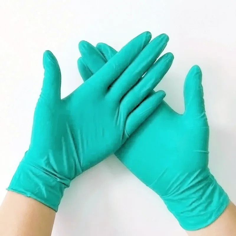 20 шт./лот, одноразовые перчатки, латексные перчатки для уборки еды, универсальные бытовые перчатки для садовой уборки, прочные перчатки для домашней уборки, резиновые - Цвет: green