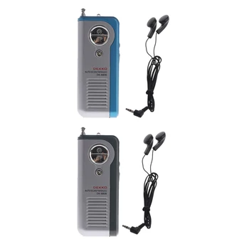 

OOTDTY Mini Portable Auto Scan FM Radio Receiver Clip With Flashlight Earphone DK-8809