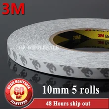 5 рулонов, 10 мм, 3 м, 9080, двусторонняя лента для светодиодной ленты, авто шип, ремонт панели мобильного телефона, общее использование# FC41