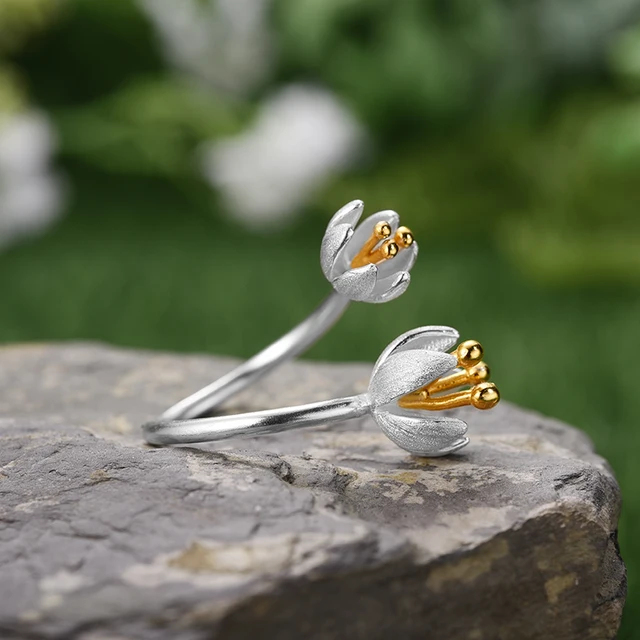 Bague en Argent - Deux petits Bourgeons – Image 4
