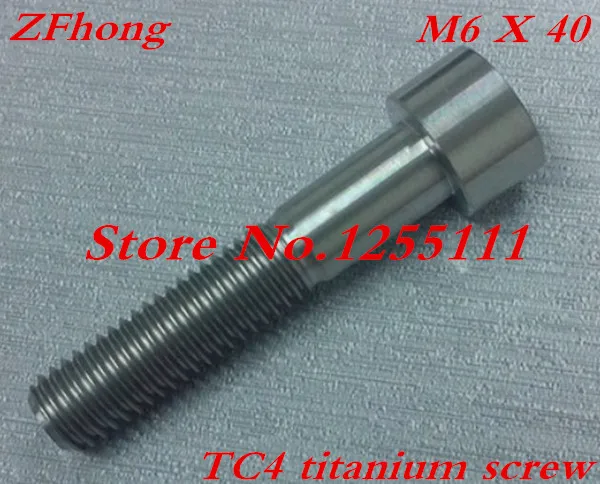 

100pcs/lot M6*40 M6 x 40 Titanium TC4 GR5 Hex Socket Cap Head Screw