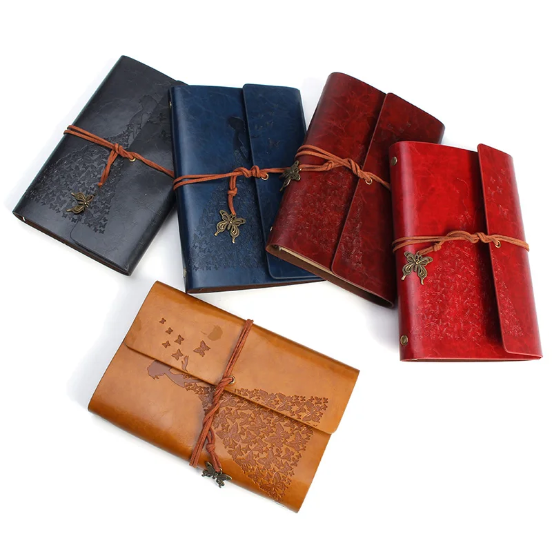 Kicute-Vintage-Soft-Cover-Butterfly-Girls-Leather-Traveler-Journal-Notebook-Kraft-Paper-Diary-Planner-Notepad-School