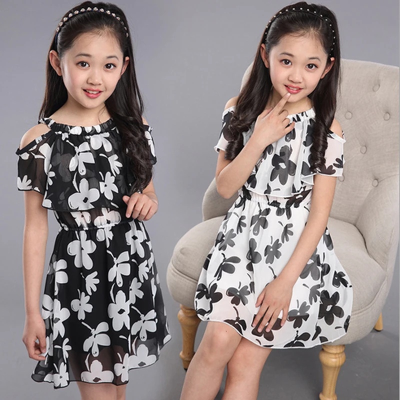 Summer Girl Dress Cotton Casual Children Clothing O Neck Kids Dresses For Girls Fashion Baby