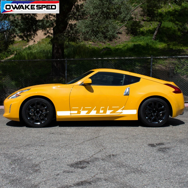 Спортивная наклейка в полоску для Nissan 370Z на боковую дверь автомобиля корпус