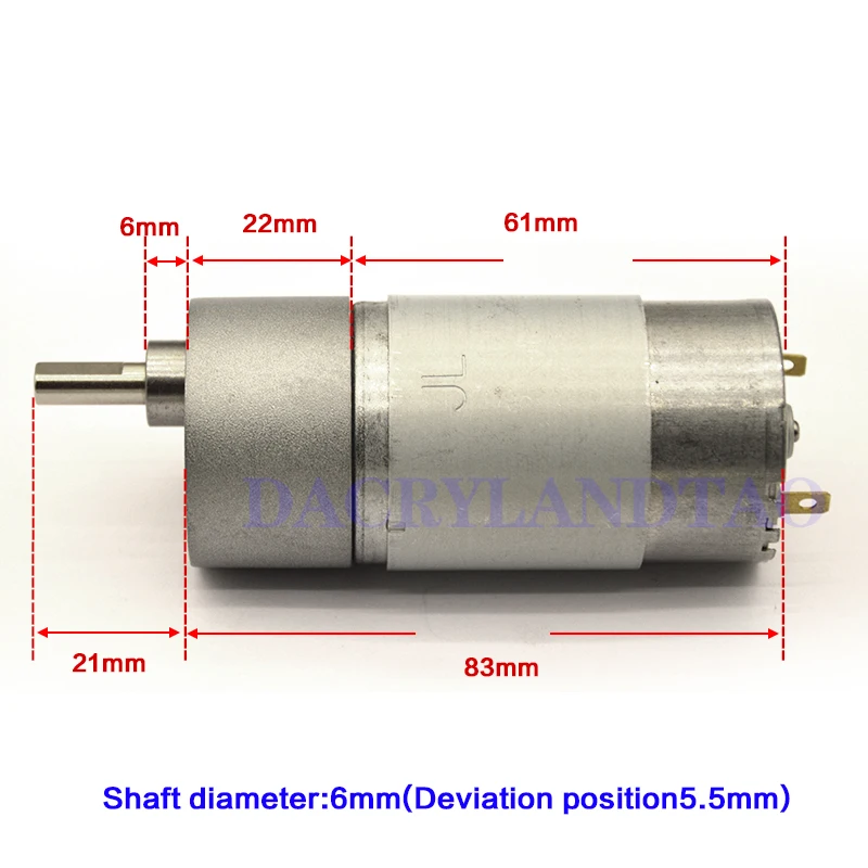 Dc6v 12v мотор-редуктор GB37RH двигатель постоянного тока rs555 400 об/мин 800 об/мин 12кг. См высокий большой крутящий момент