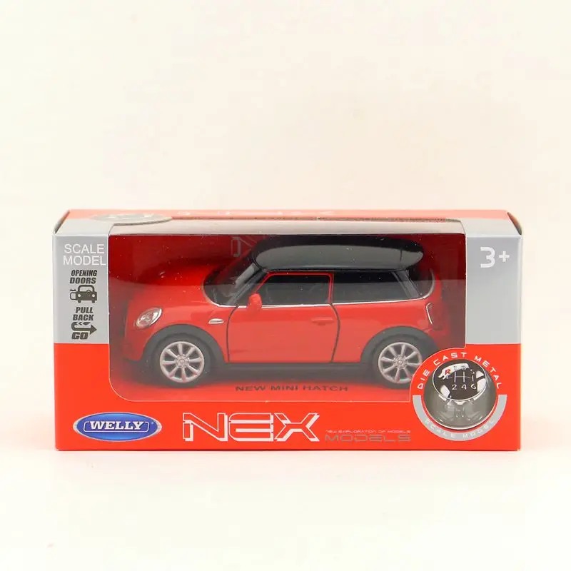 WELLY 1/36 масштаб MINI COOPER HATCH литье под давлением металлическая модель автомобиля игрушка для подарка/детей/коллекции