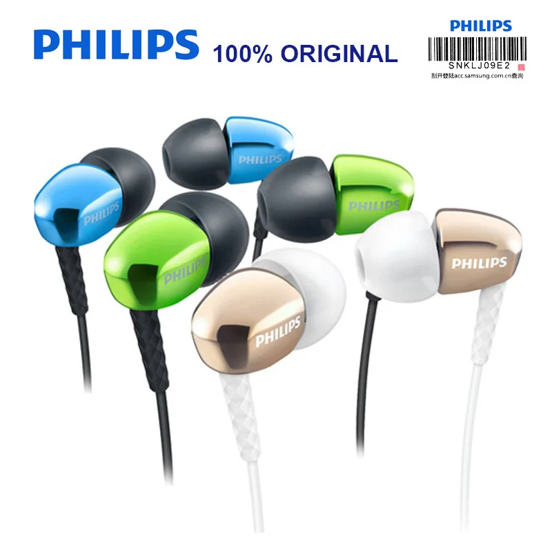 Philips SHE3900 наушники вкладыши с овальными наушниками 3 5 мм проводные гарнитуры Super