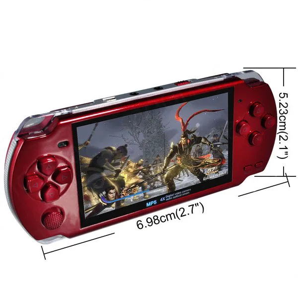 new Built-in 5000 games, 8GB 4.3 Inch PMP Handheld Game Player MP3 MP4 MP5 Player Video FM Camera Portable Game Console - Цвет: RED