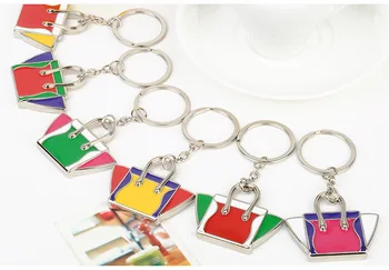 

FREE SHIPPING BY DHL 200pcs/lot 2015 New Hot Bag Model Keychains Metal Bag Shaped Keyrings for Gifts