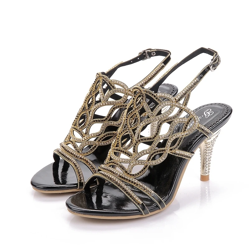 

Thin Heel Lady Sandals Elegant Rhinestone Handmade Shoes with Back Ankle Straps Birtyday Wedding Anniversary Gift Woman Sandals