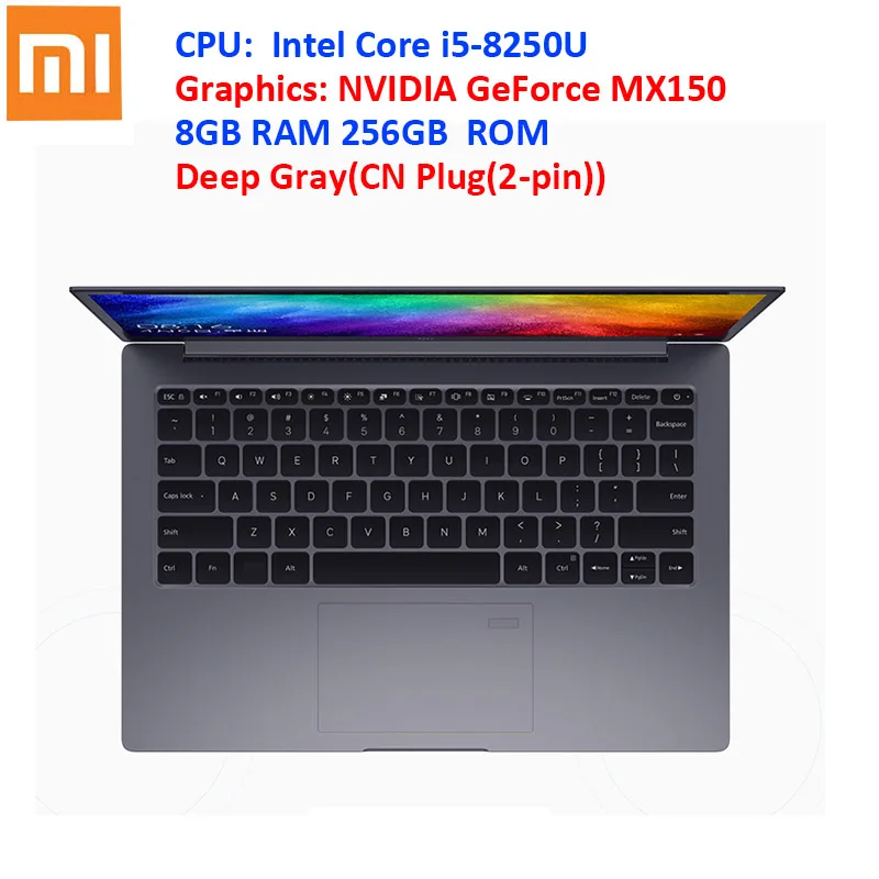 Xiaomi Mi ноутбук Air 13,3 Windows 10 Intel Core i7-8550U четырехъядерный 2,5 ГГц 8 Гб 256 ГБ датчик отпечатков пальцев двойной WiFi type-C - Цвет: Gray i5 8gb 256gb