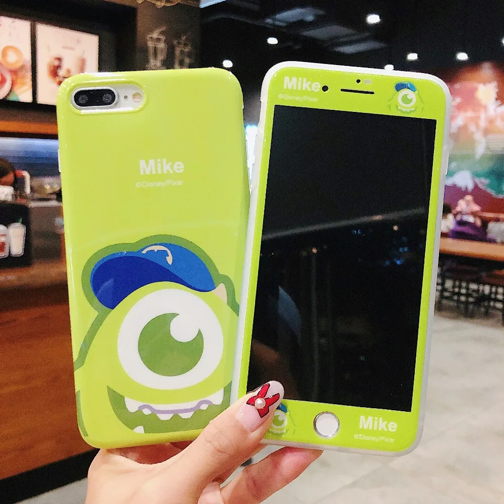

360 Degree Full Cover Cases For iPhone 7 Case Cute Cartoon Soft Silicone Case For iPhone 6s 6 s 7 8 Plus X Capa Screen Protector