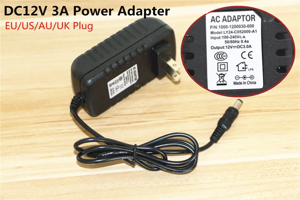 AC100-240V для DC12V 1A 2A 3A 4A переключатель Питание трансформатор 12 Вт 24 Вт 36 Вт 48 Вт AC DC адаптер конвертер Зарядное устройство для Светодиодные ленты света