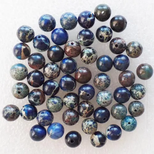 

(50 pieces/lot) Wholesale Natural Dark Blue Sea Sediment Jaspers Round Pendant Bead 6mm Free Shipping Fashion Jewelry X904