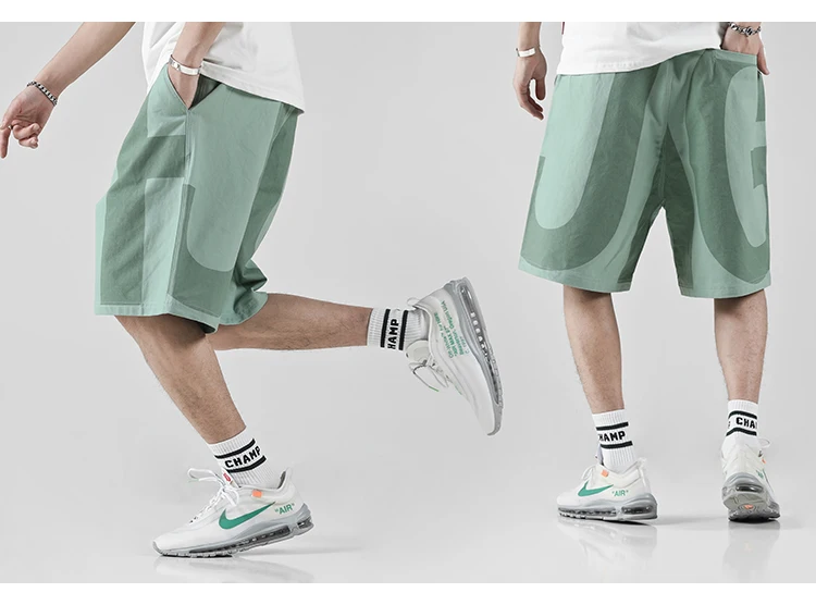 Летняя одежда в стиле «хип-хоп» мужские шорты Карго уличная свободные Повседневное мужской мужские шорты Карго штаны Jogger Мужская Мода
