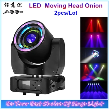 

2pcs/Lot New 40W LED RGBW 4In1 Beam Wash Moving Head Light Onion Shape Disco Light With Colorful SMD RGB Strobe Effect