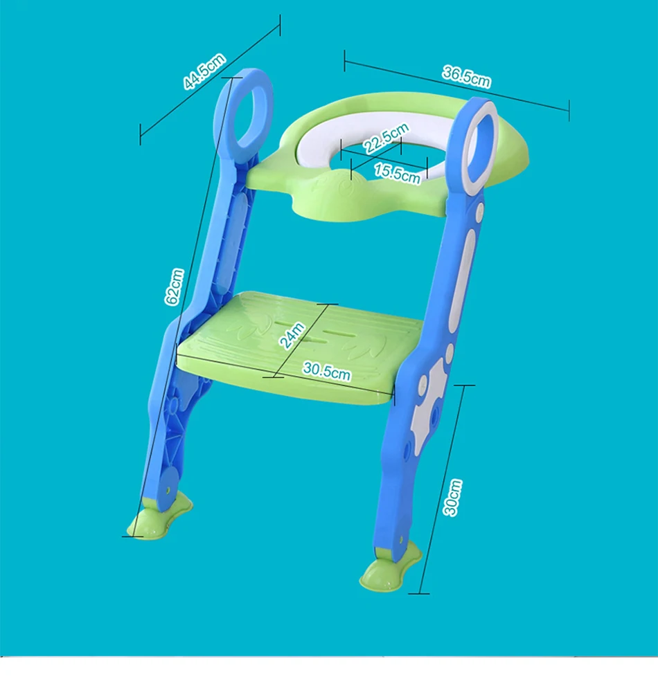 Baby Toilet Seat - Kids - Potty Trainer - Adjustable Ladder