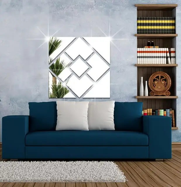 Funlife Home decoration geometric square wall stickers wholesale DIY