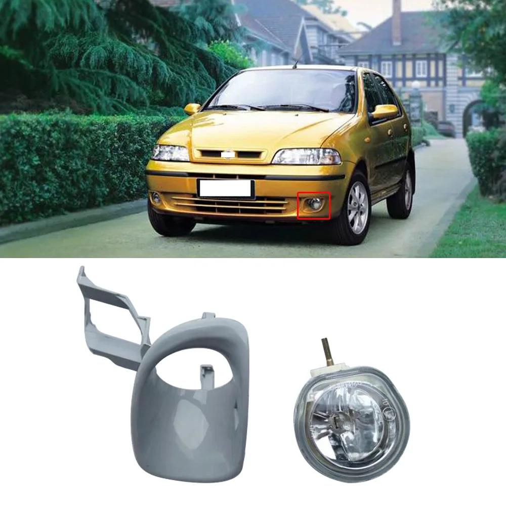 

CAPQX For Fiat Palio Siena Weekend Front Bumper Fog Light Fog Lamp Frame Foglight Hood Bracket Holder Foglamp Light