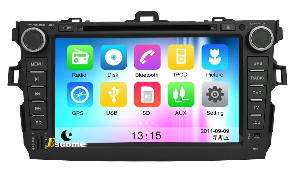 Flash Deal MTK3360 Car DVD Automotivo DVD Player For Toyota Corolla 2006 2007 2008 2009 2010 2011 with Bluetooth Radio GPS Navigation 15