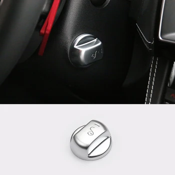 

For Jaguar XE F-Pace 2016 2017 2018 Chrome Interior Accessory Steering Wheel Lock Cover Button Trim