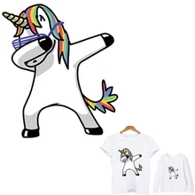Streifen eisen auf patches für kleidung bügeln anwendungen für kleidung anwendung der t-shirt Tupfte einhorn patch