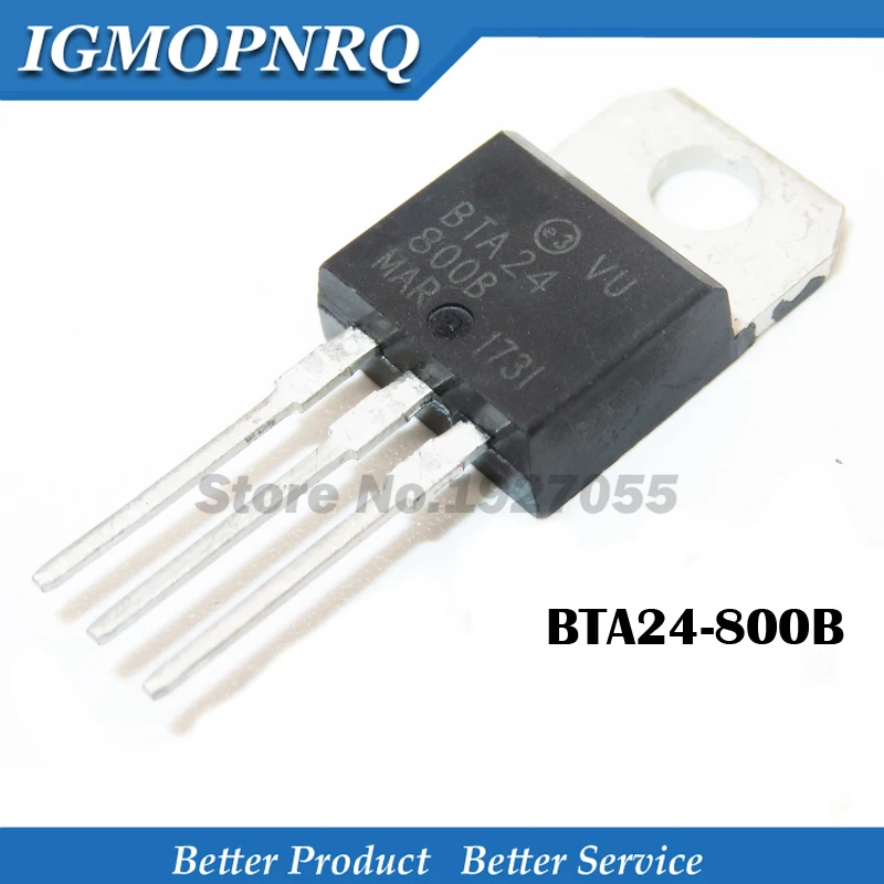 10 шт. BTA24-800B-220 BTA24-800 TO220 BTA24 24-800B | Электронные компоненты и принадлежности