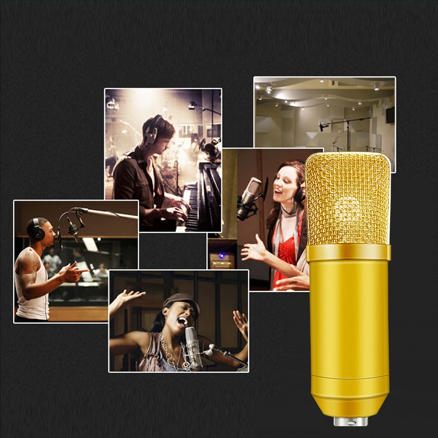 Профессиональный конденсаторный микрофон+ ударное крепление+ пенопластовая заглушка для кабеля для компьютерной аудио студии вокальное записывающее устройство караоке микрофон
