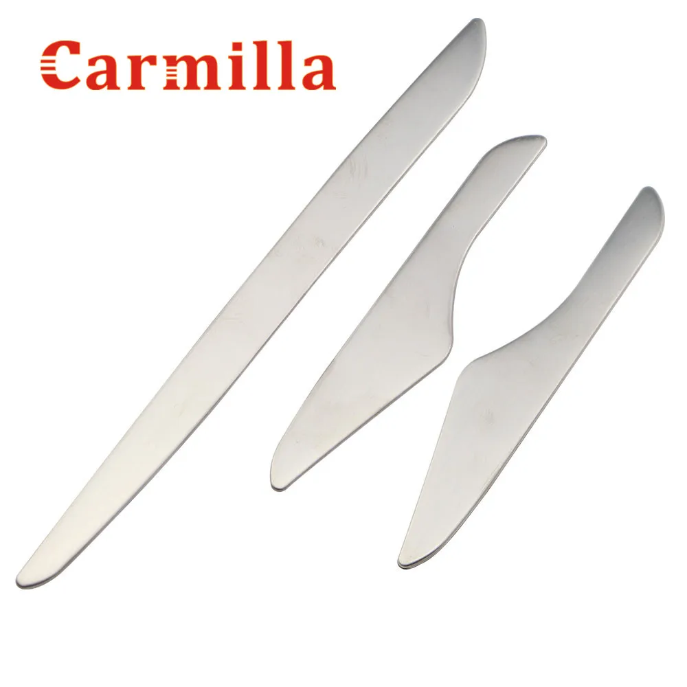 Carmilla 3 шт./компл. сиденье из нержавеющей стали для автомобиля наклейка с блестками